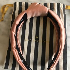 Brand new LELE SOUDAQUI pink silk knotted headband